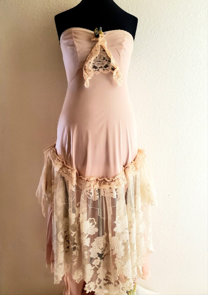 Vintage Pink Slip Dress - Image 5