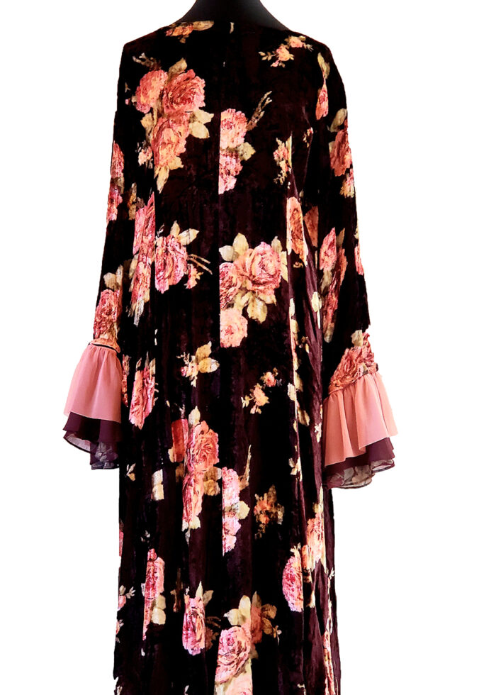 Long Sleeve Brown Floral Tunic - Image 2