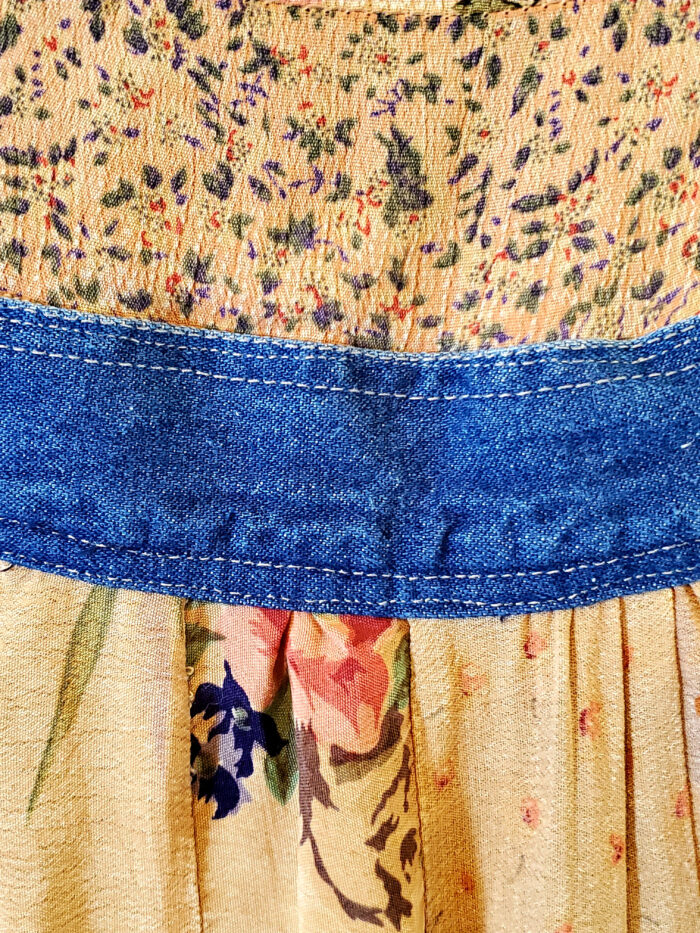 Long Tan and Denim Dress Tunic - Image 6