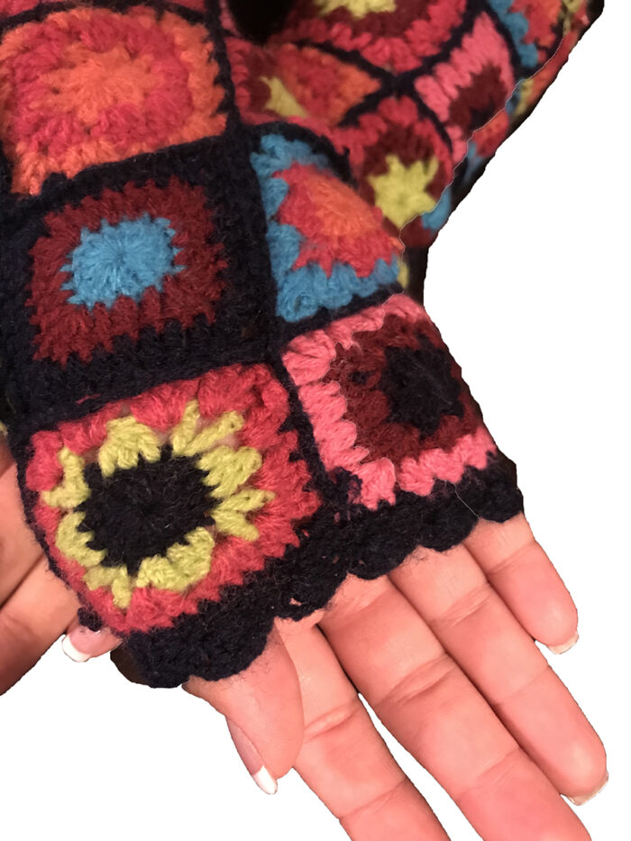 Multi Color Granny Square Gloves - Image 4