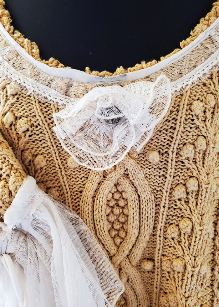 Shabby Chic Style Gold Sweater - Image 7