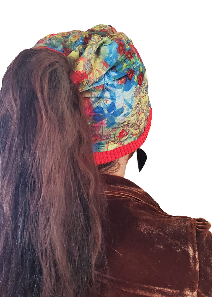 Reversible Multi Color Orange Beanie - Image 4