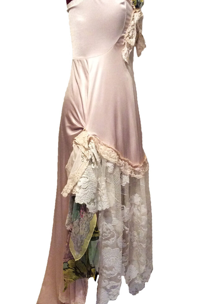 Vintage Pink Slip Dress - Image 3