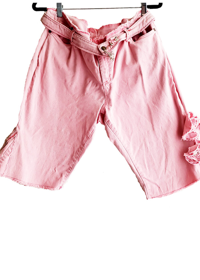 Pink Denim Capri Pant