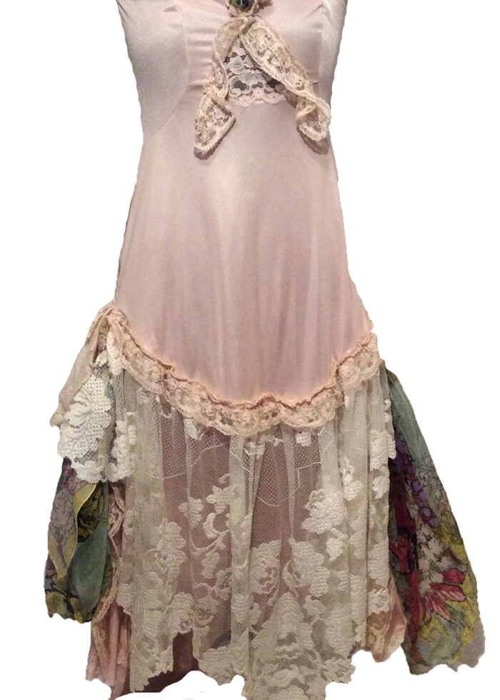 Vintage Pink Slip Dress - Image 6