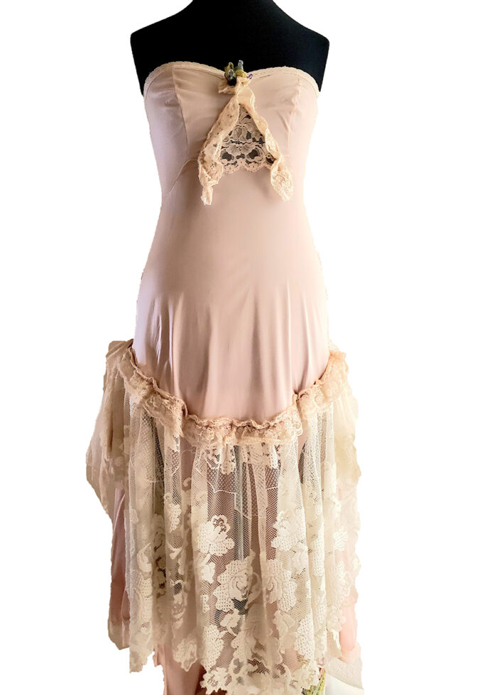 Vintage Pink Slip Dress