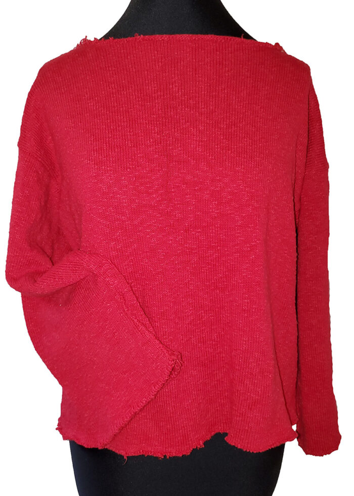 Bright Red Heart Sweater