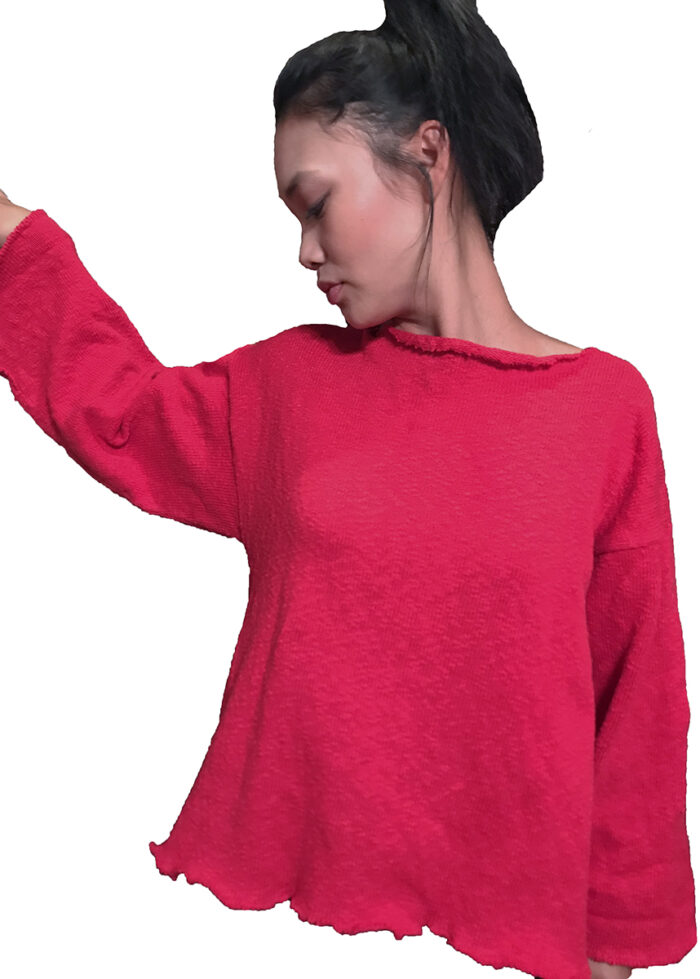 Bright Red Heart Sweater - Image 7