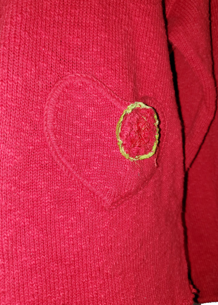 Bright Red Heart Sweater - Image 4